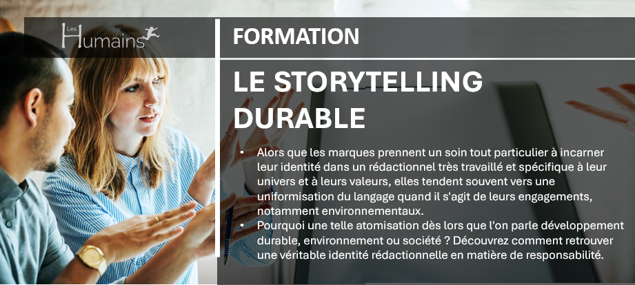 NOUVELLES FORMATIONS : le Storytelling Durable